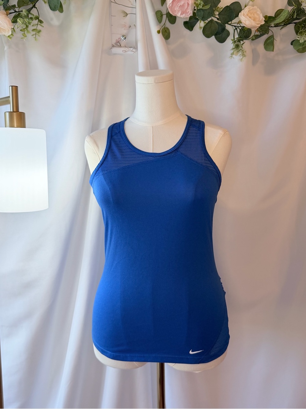 Nike Blue Performance Mesh Tank Top
